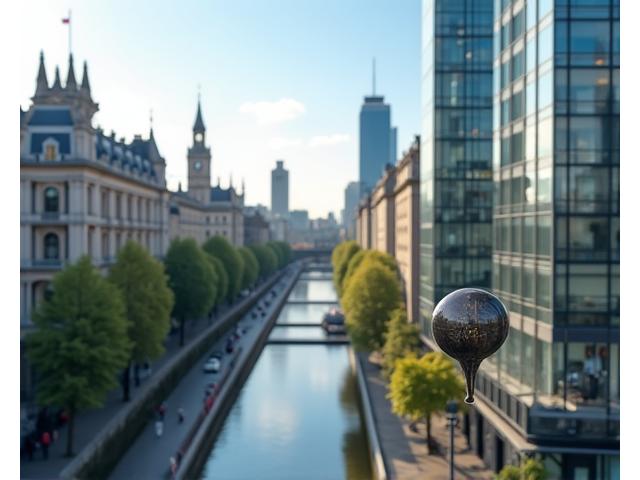 London cityscape view with the BinCycle Innovations office location highlighted.
